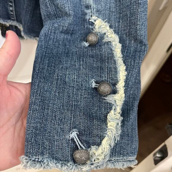 Reba Denim Jean Jacket Sz L - Picture 10 of 12
